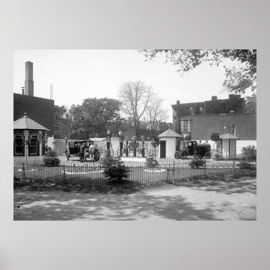 Gasstation van 1920 poster (Voorkant)