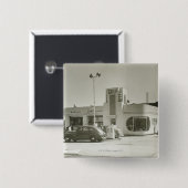 Gasstation Vierkante Button 5,1 Cm (Voorkant /achterkant)