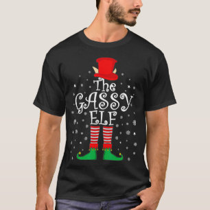 Gassy Elf Funny Family Matching met Kerstmis Pajam T-shirt