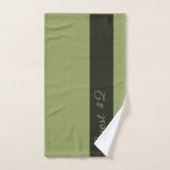 Gast #2 Fluffy Structuur Aangepaste tekst Groen Bad Handdoek (Handdoek)