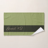 Gast #2 Fluffy Structuur Aangepaste tekst Groen Bad Handdoek (Handdoek)
