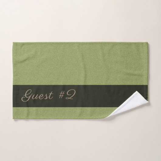 Gast #2 Fluffy Structuur Aangepaste tekst Groen Bad Handdoek (Handdoek)