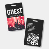 Gast Aangepaste evenement- of concertnaam Badge (Voor- en achterkant)