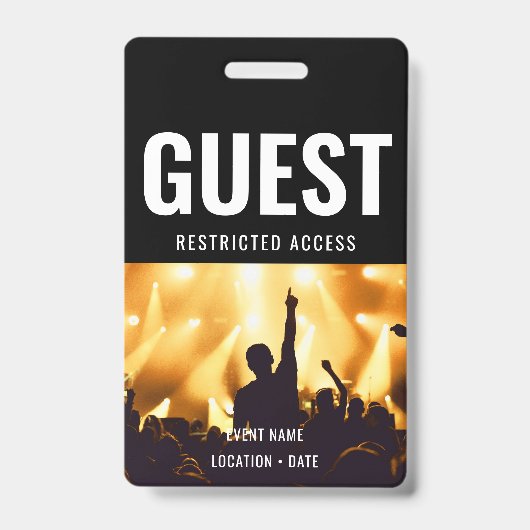 Gast Aangepaste evenement- of concertnaam Badge (Voorzijde)