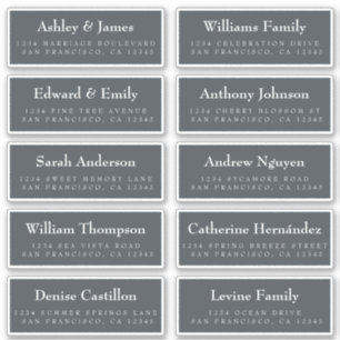 Gast Adresetiketten: BESTEL OP 8" of 6" Sticker