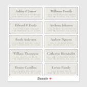 Gast Adresetiketten: BESTEL OP 8" of 6" Sticker (Vel)
