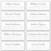 Gast Adresetiketten: BESTEL OP 8" of 6" Sticker (Voorkant)