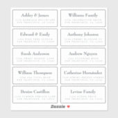 Gast Adresetiketten: BESTEL OP 8" of 6" Sticker (Vel)