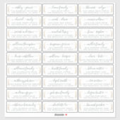 Gast Adresetiketten: BESTELLEN OP 14" of 8" Sticker (Vel)