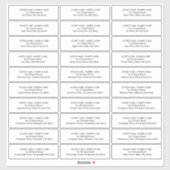 Gast Adresetiketten bruiloft uitnodigingsenveloppe Sticker (Vel)
