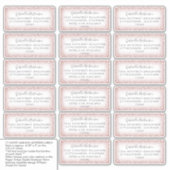 Gast Adresetiketten Roos Goud Roze Glitter Ombre Sticker (Voorkant)