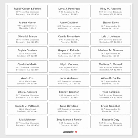  gast Adresetiketten sticker (Vel)