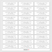 Gast Adresetiketten voor 30 Uitnodigingsenveloppen Sticker (Vel)