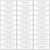 Gast Adresetiketten voor 30 Uitnodigingsenveloppen Sticker (Voorkant)