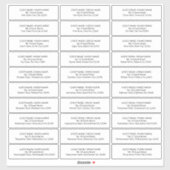 Gast Adresetiketten voor 30 Uitnodigingsenveloppen Sticker (Vel)