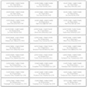 Gast Adresetiketten voor Invitation Envelopes Sticker (Voorkant)