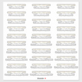 Gast Adreslijst Zwart en Goud 30x Adres Sticker (Vel)