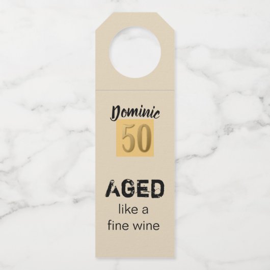 Gast als een fijne wijn flessenhanger (Voorkant)