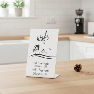 Gast Bezoeker WIFI informatie STR Verhuur Strand Reclamebord Met Voetstuk