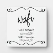 Gast Bezoeker WIFI informatie Wachtwoord Fotoplaat (Voorkant)