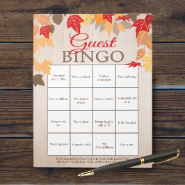 Gast Bingo Herfst Douche Party Game Pack Notitieblok