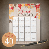 Gast Bingo Herfst Douche Party Game Pack Notitieblok