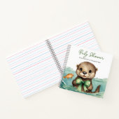Gast cadeau lijst Baby Otter Baby shower Notitieboek (Binnen)