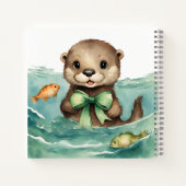 Gast cadeau lijst Baby Otter Baby shower Notitieboek (Achterkant)