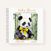 Gast cadeau lijst Baby Panda Baby shower Notitieboek (Voorkant)