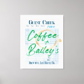 Gast Check Art Coffee Shop Drink Bestelbon Canvas Afdruk (Voorkant)