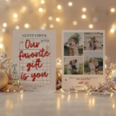 Gast Check Familiefoto Kerst Feestdagenkaart