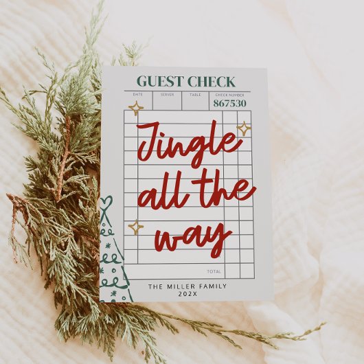 Gast Check Familiefoto Kerst Feestdagenkaart