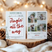 Gast Check Familiefoto Kerst Feestdagenkaart