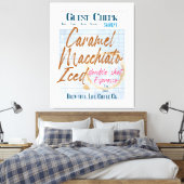 Gast Check Iced Coffee Receipt Caramel Macchiato Canvas Afdruk (Insitu (Slaapkamer))
