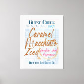 Gast Check Iced Coffee Receipt Caramel Macchiato Canvas Afdruk (Voorkant)