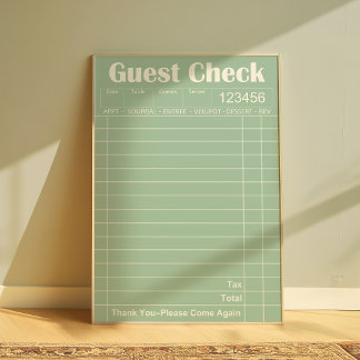 Gast Check Keuken Muur Kunst Trendy Poster