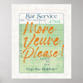 Gast Check Ontvangst Champagne Pop de Bubble Poster (Voorkant)