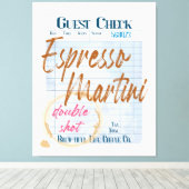 Gast Check Ontvangst Espresso Martini Double Shot Canvas Afdruk (Insitu (Houten vloer))