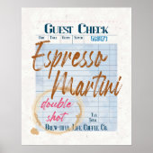 Gast Check Ontvangst Espresso Martini Double Shot Poster (Voorkant)