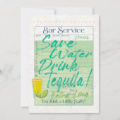 Gast Check Ontvangst Opslaan Water Drink Tequila S (Voorkant)