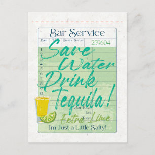 Gast Check Ontvangst Opslaan Water Drink Tequila S Briefkaart