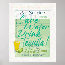 Gast Check Ontvangst Opslaan Water Drink Tequila S Poster