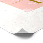 Gast Check Ontvangst Roze Drinken Preppy Vrouwelij Poster (Hoek)