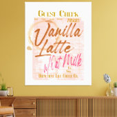 Gast Check Ontvangst Vanilla Latte Koffie Haver Me Canvas Afdruk (Insitu (Woonkamer))