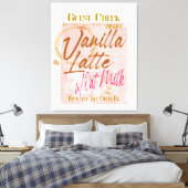Gast Check Ontvangst Vanilla Latte Koffie Haver Me Canvas Afdruk (Insitu (Slaapkamer))