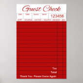 Gast Check Wall Art, keuken esthetische trendy Poster (Voorkant)