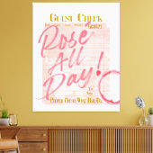 Gast cheque ontvangst champagne rosé de hele dag w canvas afdruk (Insitu (Woonkamer))