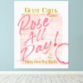 Gast cheque ontvangst champagne rosé de hele dag w canvas afdruk (Insitu (Houten vloer))