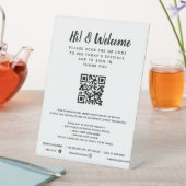 Gast contactloze QR code business custom Reclamebord Met Voetstuk (Insitu)