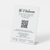 Gast contactloze QR code business custom Reclamebord Met Voetstuk (Voorkant)